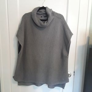 Polo Thick Knitted Cowl Neck Short Sleeve Sweater